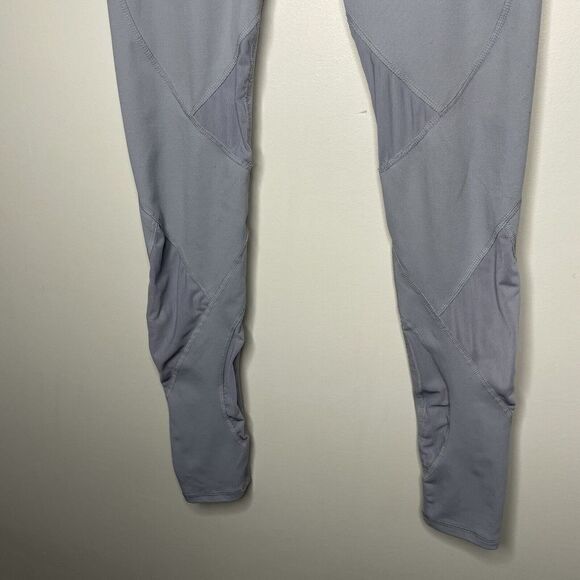 FABLETICS Leggings Womens XS Solid Gray Mesh-Detail Athletic Full-Length - Picture 3 of 6